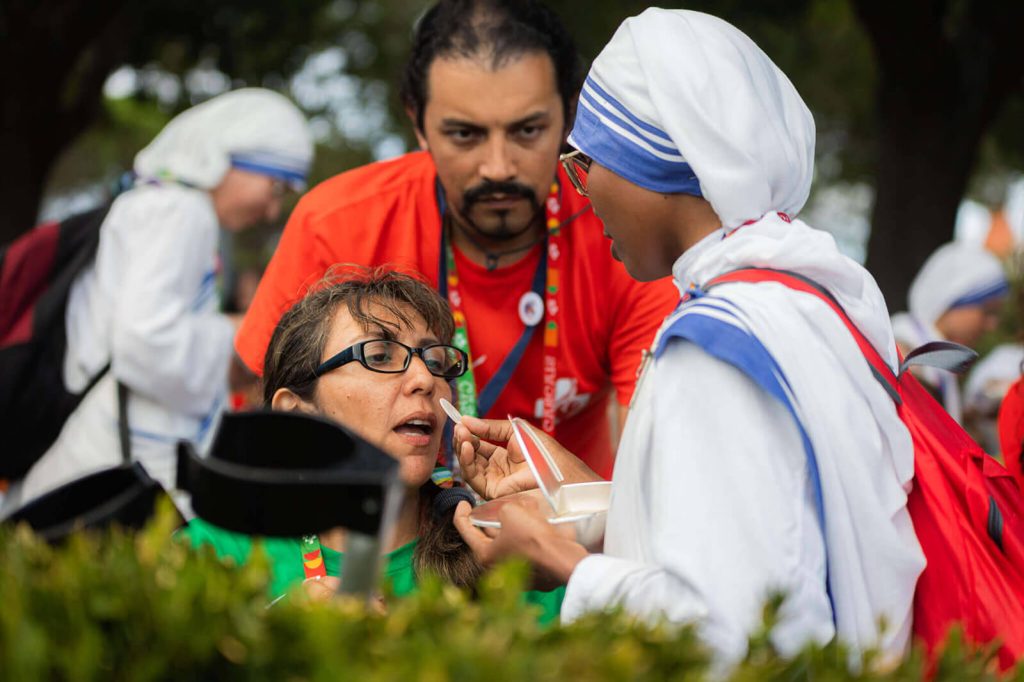 Comunhão da missa de abertura a Jornada Mundial da Juventude 2023, ©️ Bruno Seabra